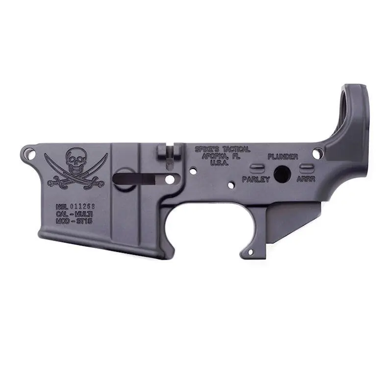 Spike‘s Tactical Pirate Lower with Custom Markings Black Matte