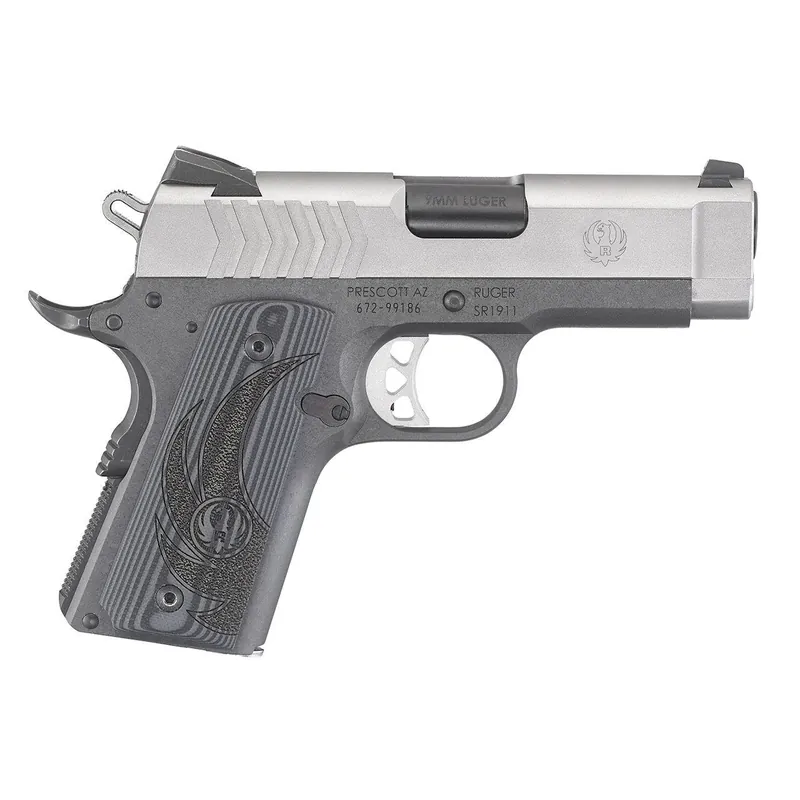 Ruger SR1911 Officer-Style Pistol 9mm Stainless 3.6"
