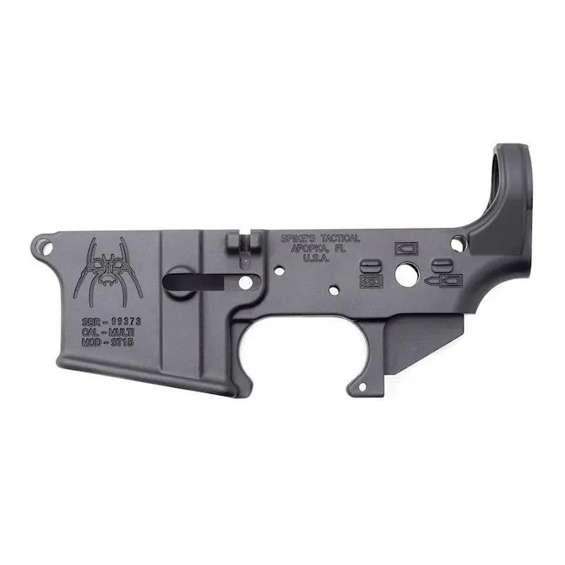 Spike‘s Tactical Spider Lower with Bullet Markings Black Matte