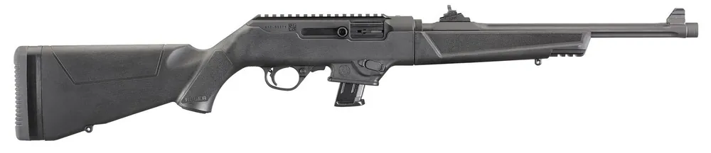 Ruger PC Carbine 9mm Semiauto Rifle 10+1 16.12" Barrel Aluminum Receiver Synthetic Stock Ruger Magazine Compatible NY/CA Compliant Black 19101