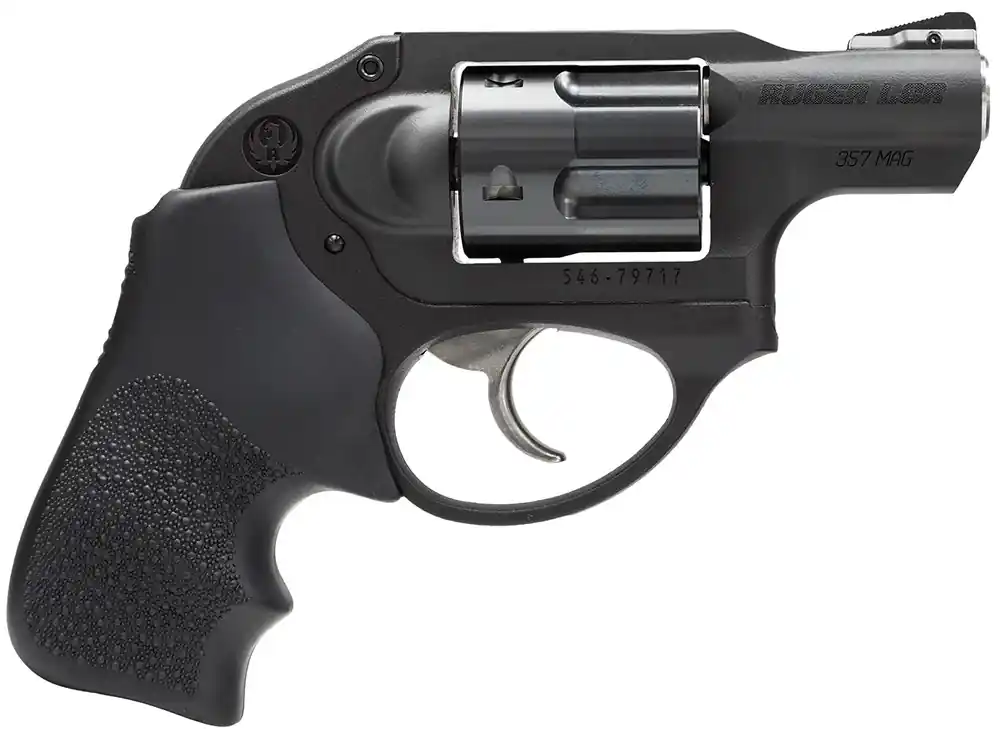 Ruger LCR .357Mag 5Rd 1.875" Steel Barrel SS Cylinder SS Frame Ramp Front Sight Concealed Hammer Hogue Grip Black DAO 5450