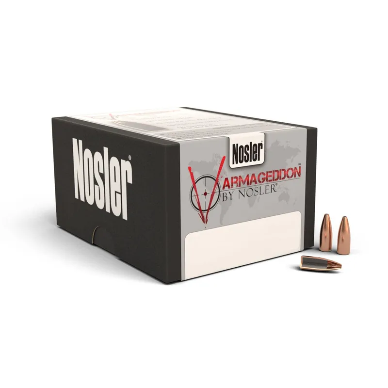 Nosler Varmageddon Rifle Bullets .172 Dia. 20 Gr Flat Base Hollow Point 100 Coun