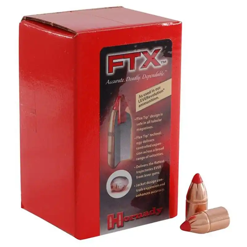 Hornady FTX Bullet 45 Cal .452 Dia 250 Gr (450 Bushmaster) 50/Box