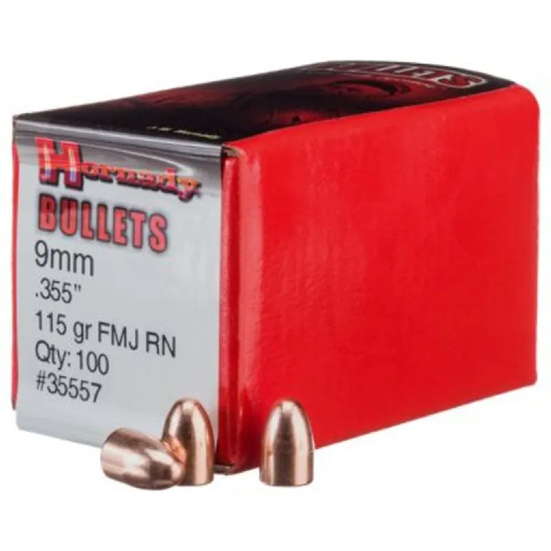 Hornady 9mm .355 115 gr FMJ RN
