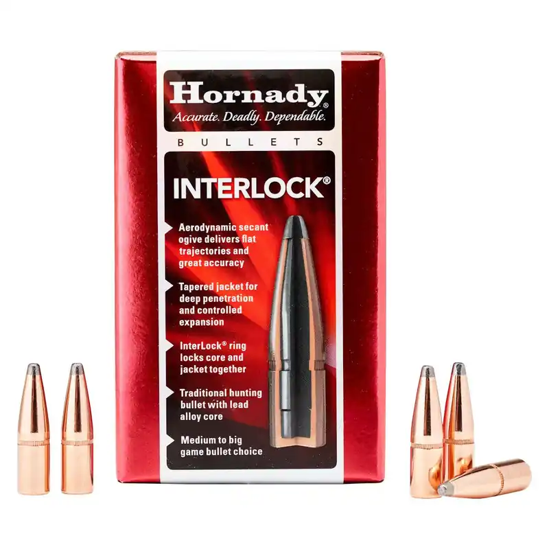 Hornady Rifle Bullets 45 Cal 300 Gr Hollow Point InterLock 50/Box