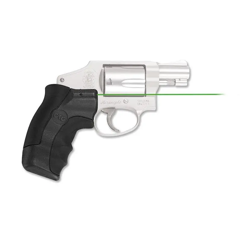 Crimson Trace Green Lasergrips for S&W J-Frame Round Butt Revolvers