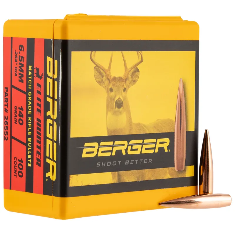 Berger Hunting Bullet 6.5mm 140 Gr Elite Hunter 100/Box