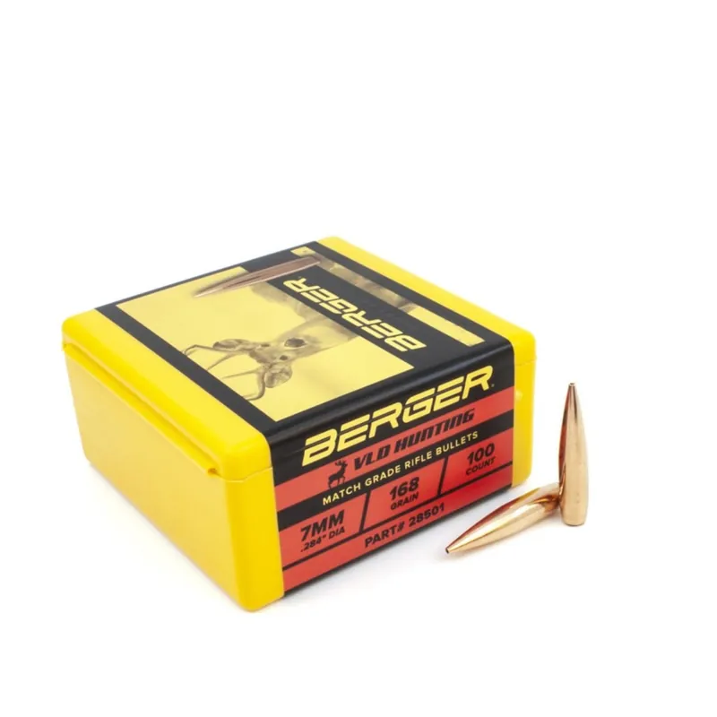 Berger Hunting Bullet 7mm 168 Gr VLD 100/Box
