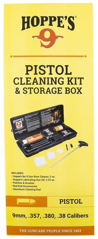 Hoppe‘s Pistol Cleaning Kit & Storage Box .38-9mm
