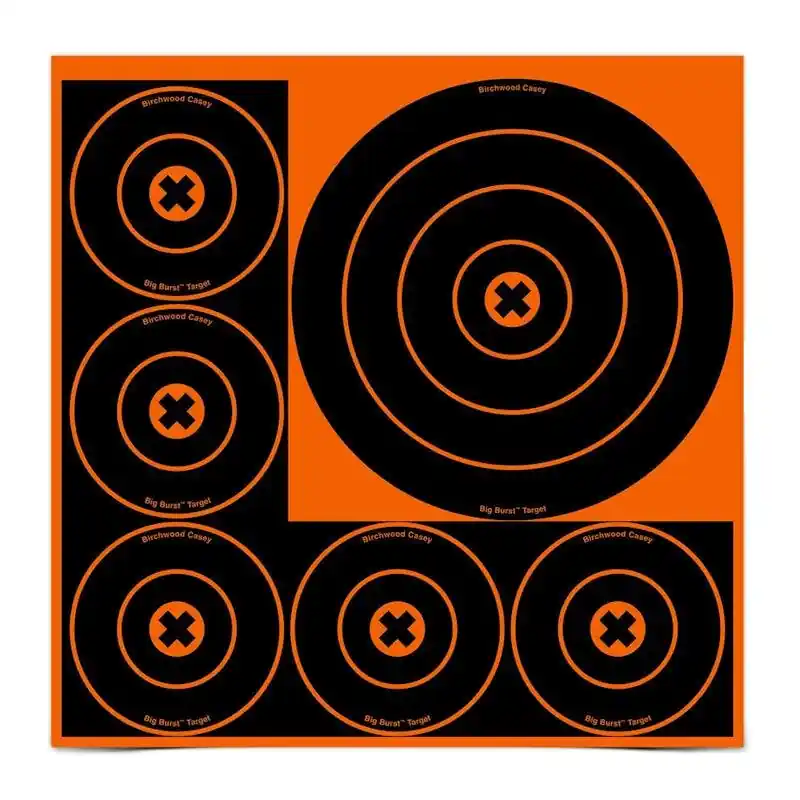 Birchwood Casey Big Burst Bull‘s-eye Targets 4" & 8" Targets