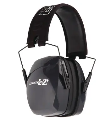 Howard Leight Leightning L2F Folding Earmuff Black Headband w/ Charcoal Gray Ear