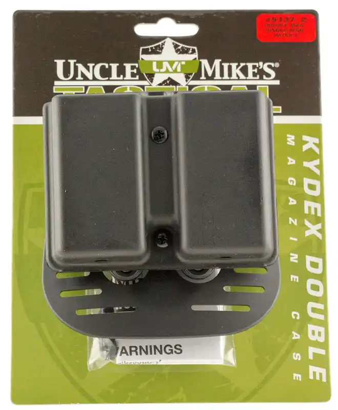 Uncle Mike‘s Kydex Double Mag Double Row Belt Pouch Black