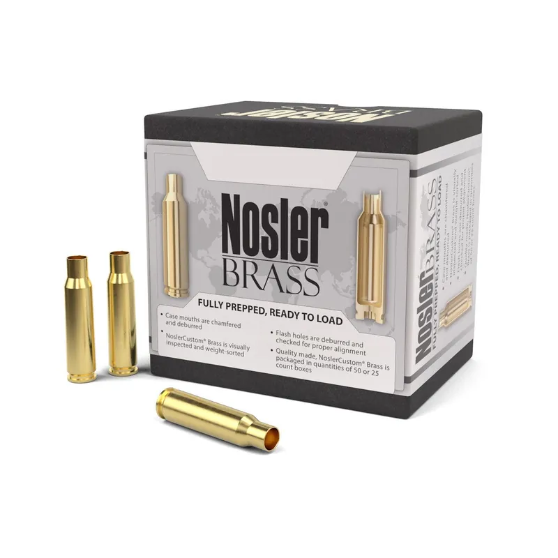 Nosler Unprimed Brass Cases .280 Ackley