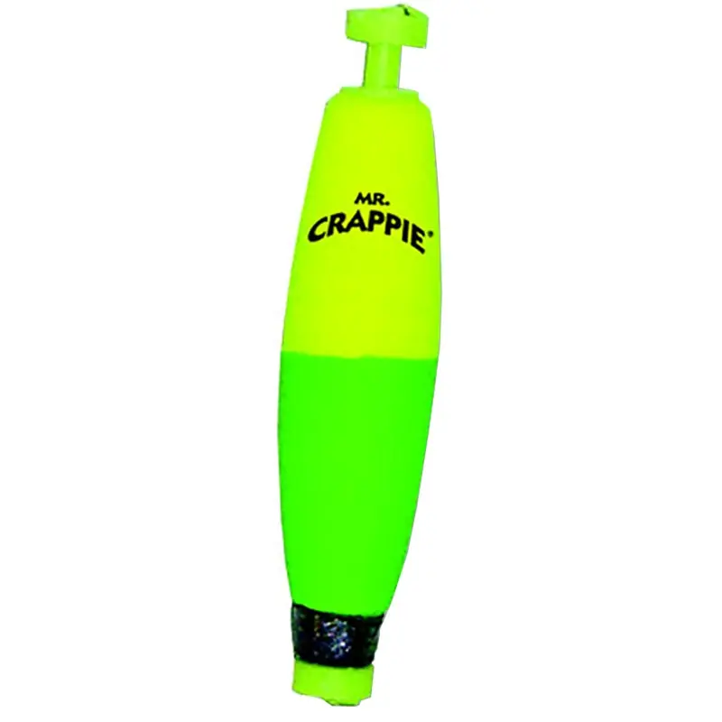 Betts Mr. Crappie Cigar Weighted Snap On 2-1/2 Yellow/Green"