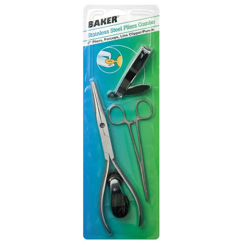 Baker 8" Stainless Steel Pliers Combo