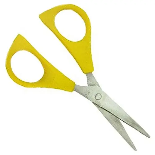 Calcutta 4 in Braid Scissor Stainless Steel Yellow/Silver