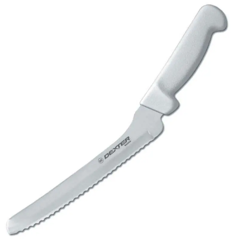 Dexter 8 " Scalloped Offset Sandwich Knife White Handle