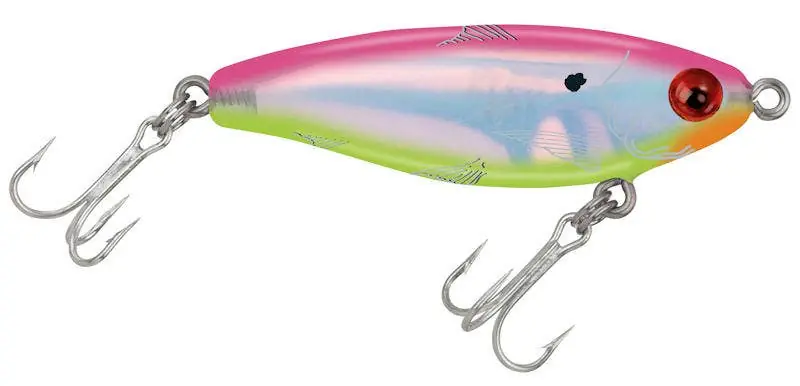 MirrOdine Mini Twitchbait Flor. Hot Pink Back Chart Belly 3/16 oz.