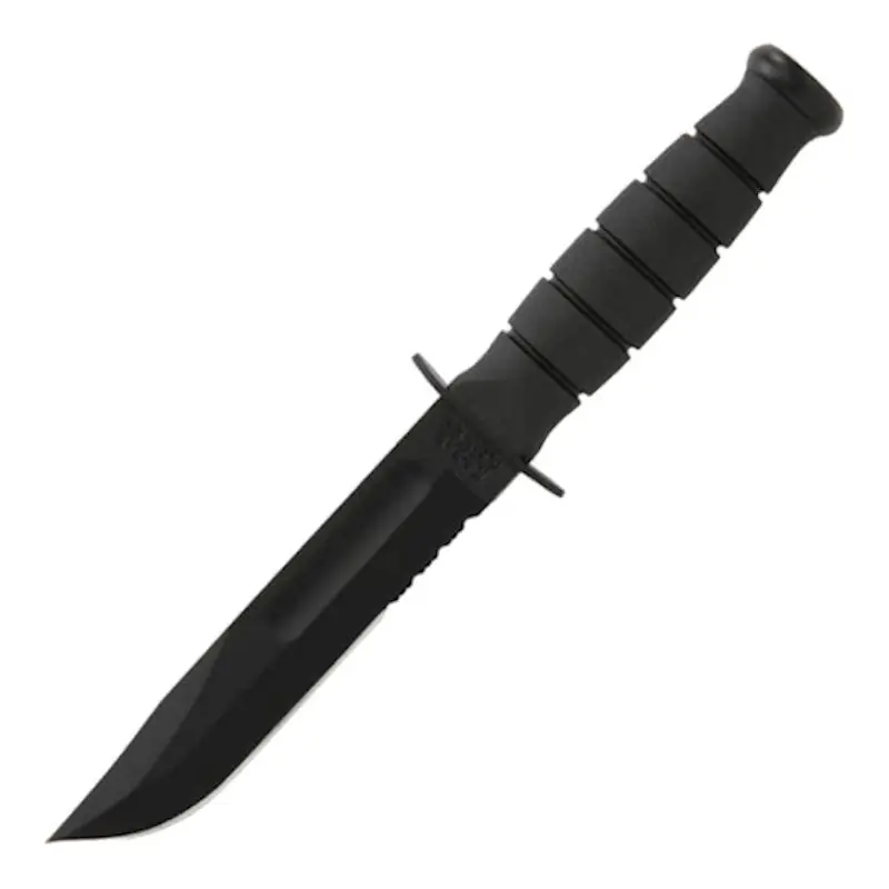 KA-BAR Short KA-BAR Serrated Edge Knife w/ Hard Sheath 5.25"