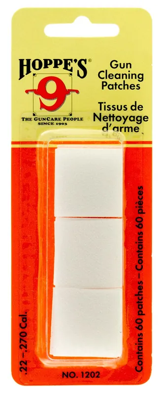 Hoppe‘s No. 4 Gun Cleaning Patches .38-.45 Cal. 410-20Ga 40/Pack
