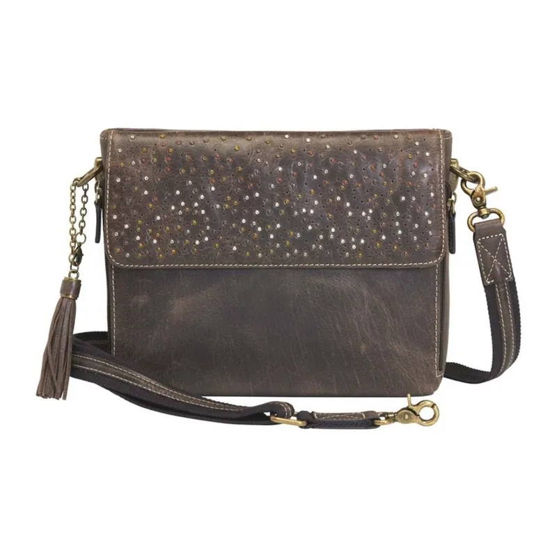 Gun Tote‘N Mamas Distressed Buffalo Leather Shoulder Clutch