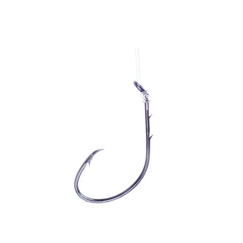 Eagle Claw Lazer Sharp Baitholder Snelled Hook Black Sz. 4