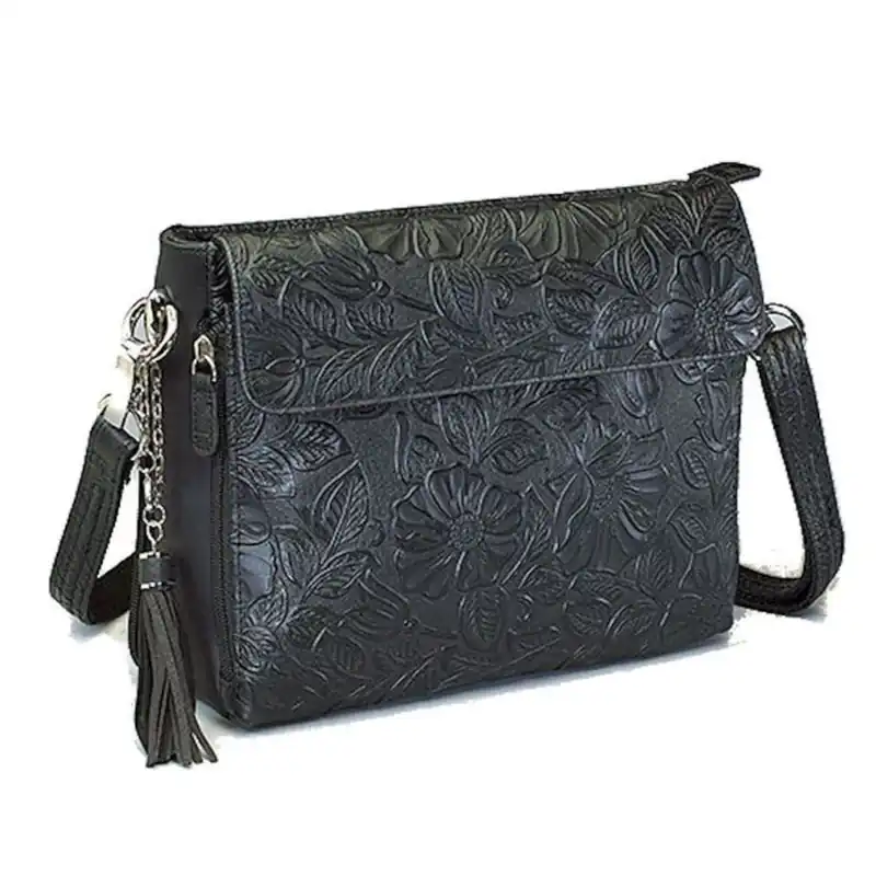 Gun Tote‘N Mamas American Tooled Cowhide Shoulder Bag
