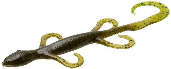 Zoom 6" Lizard - Green Pumpkin Chartreuse