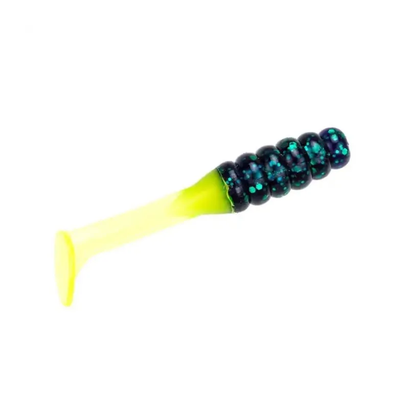 Strike King Mr. Crappie Slabalicious Soft Bait - 2" Junebug Chartreuse