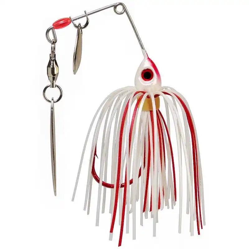 Strike King Bleeding Bait Mini-King Spinnerbait - 1/8 oz. Bleeding White