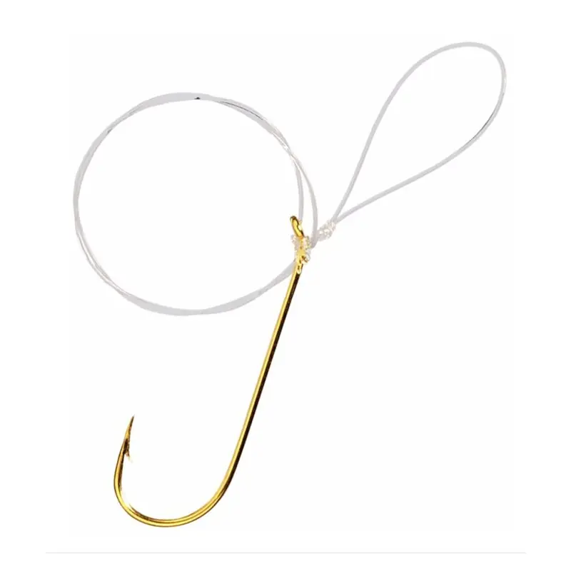 Eagle Claw Snelled Aberdeen Hook Gold