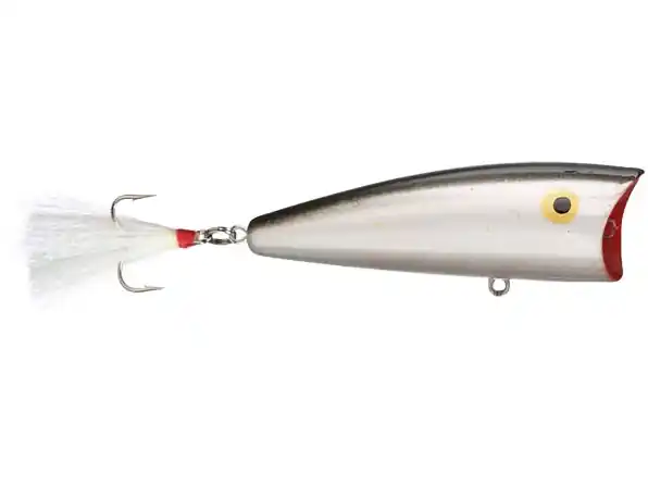 Rebel Pop-R Topwater Bait - 1/4 oz. 2.5" Pearl Black
