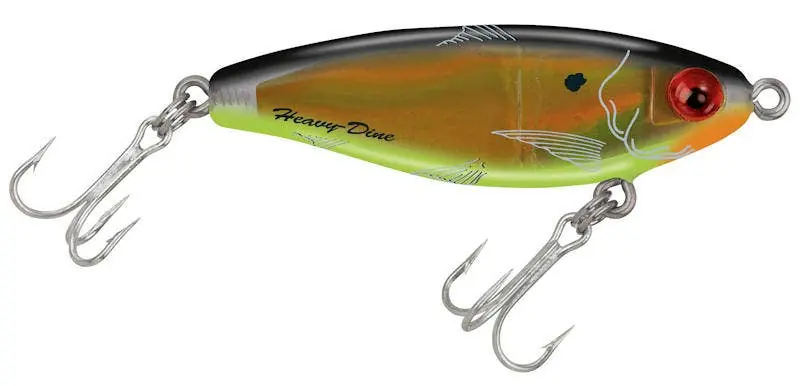 MirrOlure 18MR Heavy Dine Suspending Twitchbait - Black/Chartreuse/Gold