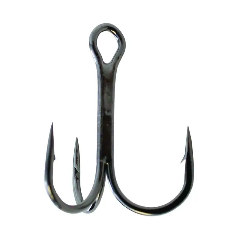 Gamakatsu 2x Strong Treble Round Bend Hooks Black