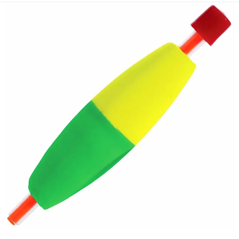 Betts Mr. Crappie Twist Unweighted Cigar Float Green/Yellow 2pk