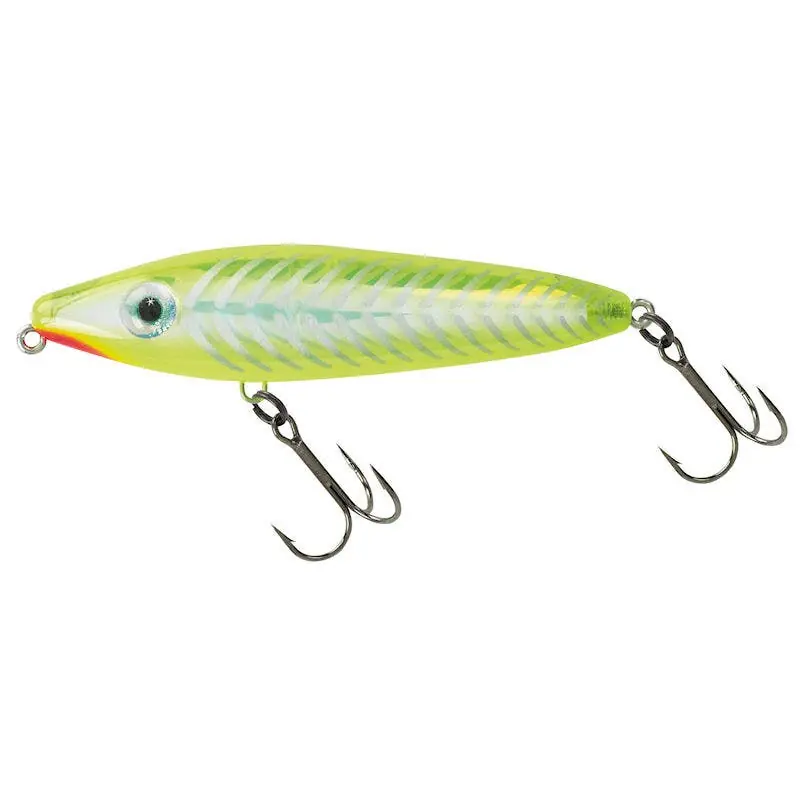 MirrOlure C85 C-Eye Pro Dog Jr. Surface Walker - Chartreuse/Silver