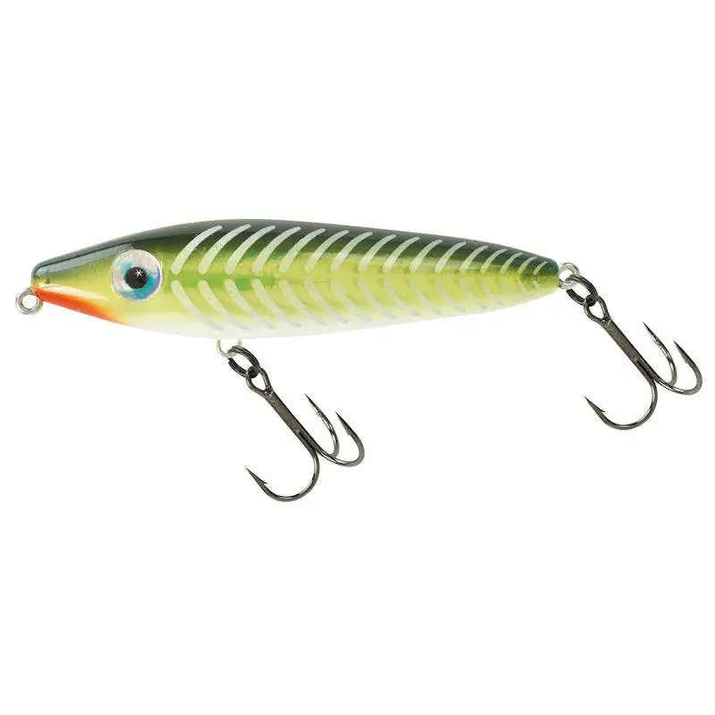MirrOlure C85 C-Eye Pro Dog Jr. Surface Walker - Green/Chartreuse/Silver