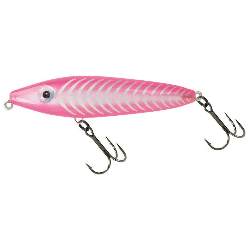 MirrOlure C85 C-Eye Pro Dog Jr. Surface Walker - Hot Pink/Silver Belly