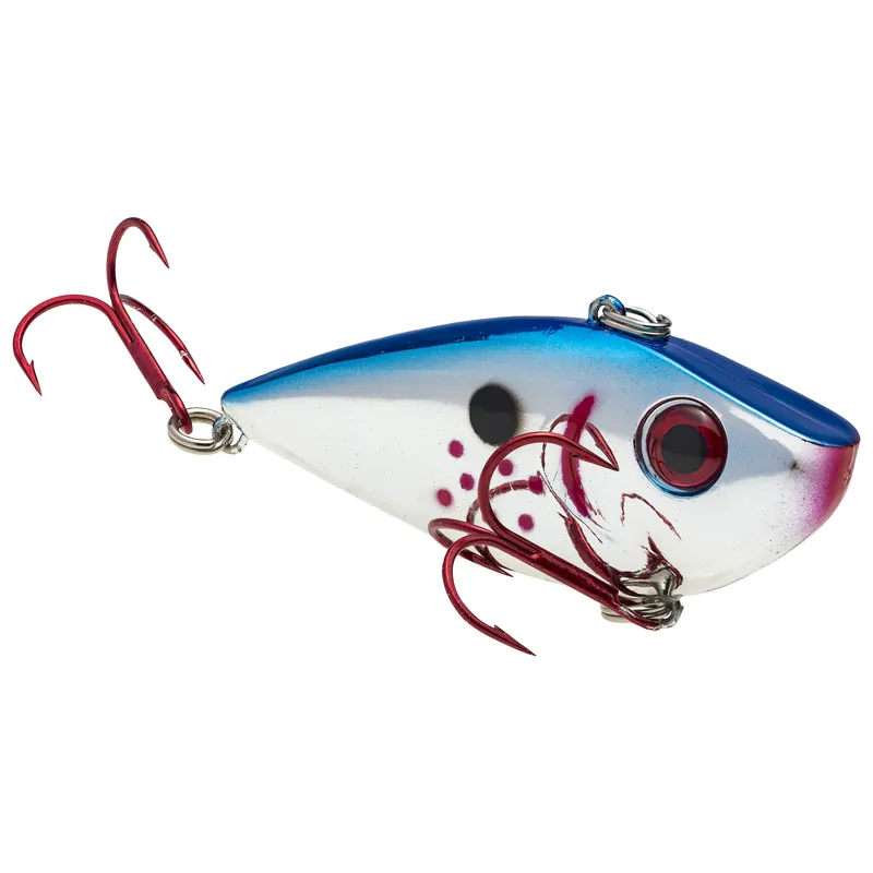 Strike King Red Eyed Shad Lipless Crankbait - Bleeding Chrome Blue Back 1/2 oz.