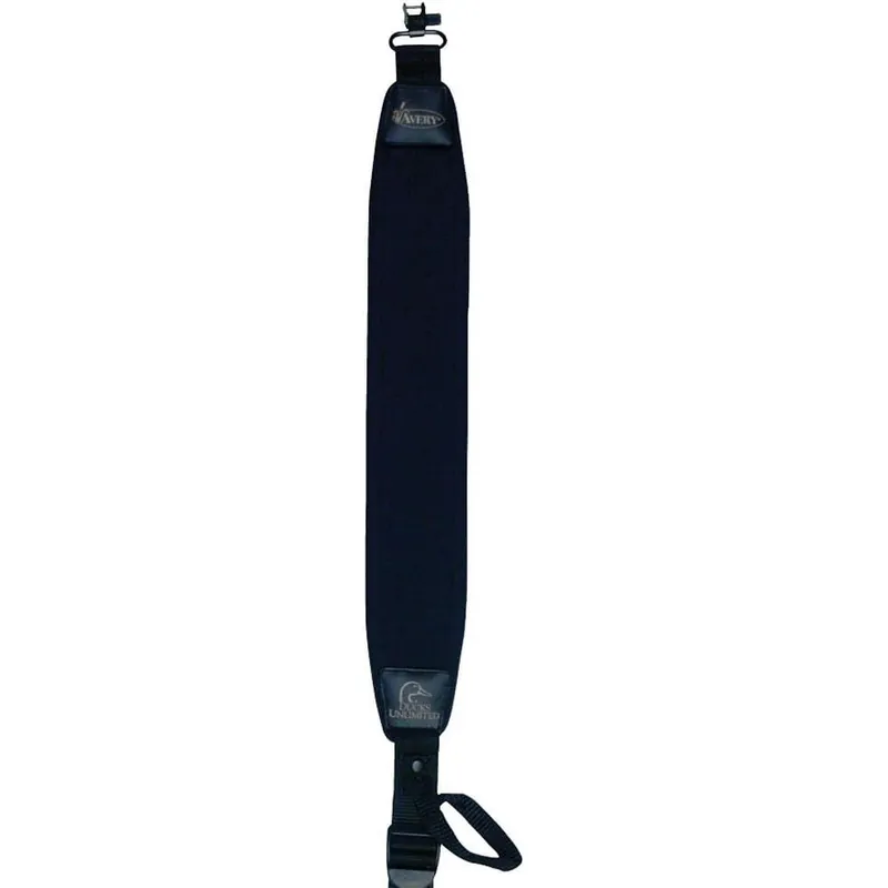 Avery Outdoors Power Hunter Gun Sling 48" Max Length 10mm Neoprene DuraStretch Facing Rubberized Backing Locking Swivels Black