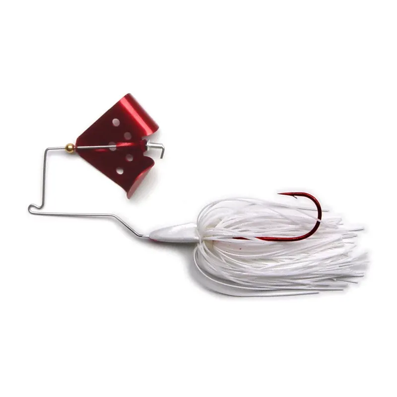 MegaStrike Cavitron Buzz Bait - 3/8 oz. White Skirt/Red