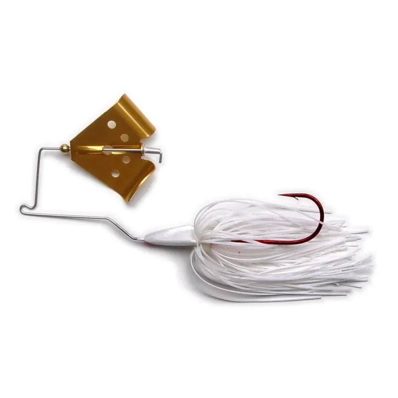 MegaStrike Cavitron Buzz Bait - 1/4 oz. White Skirt/Gold