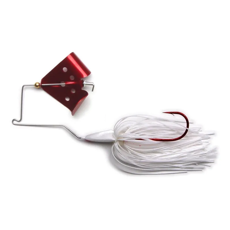 MegaStrike Cavitron Buzz Bait - 1/4 oz. White Skirt/Red