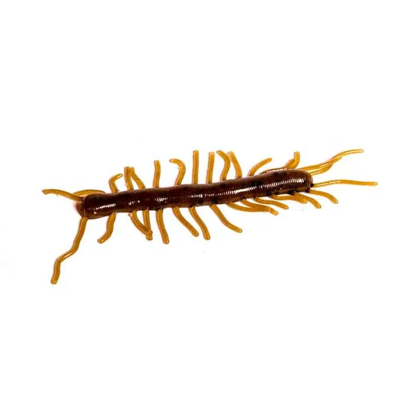 River Rock Baits Helgripede 3.5" - Green Pumpkin w/Black