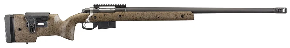 Ruger Hawkeye Long-Range Target Rifle 6.5 PRC 10+1 26" Threaded Barrel Steel Receiver Picatinny Rail Laminate Stock Adjustable Comb Black/Brown 26" 47189