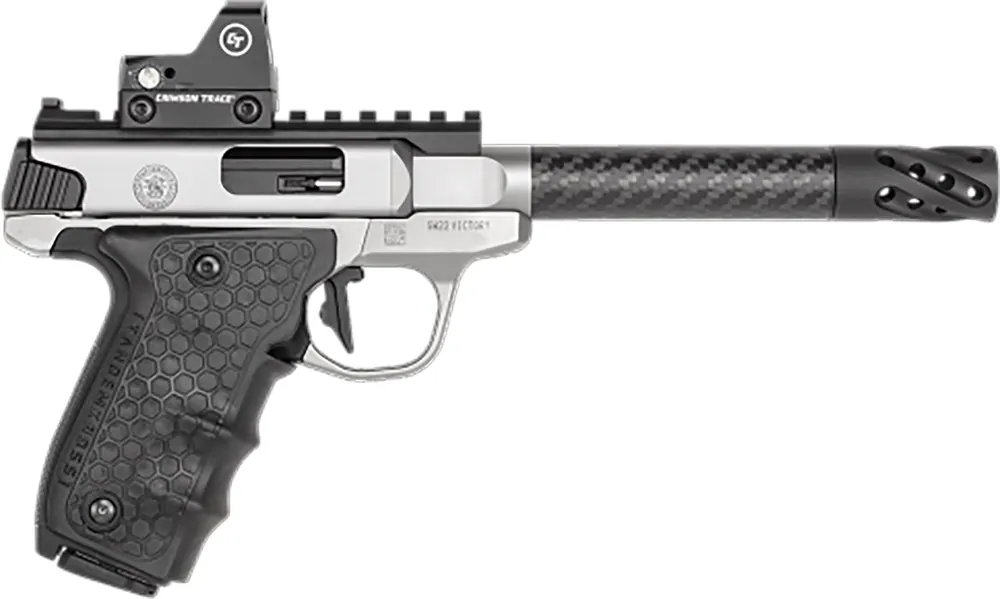 Smith & Wesson PC SW22 Victory Carbon Target Pistol Red Dot 22LR Stainless 6"