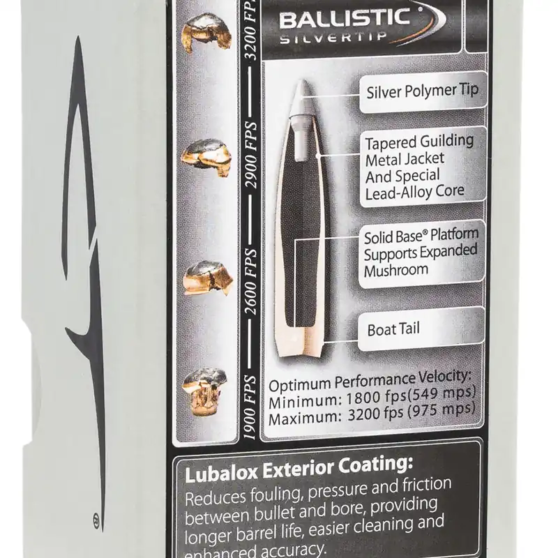 SpitzerNosler Ballistic Silvertip Bullet 6mm 95 Gr Spitzer 50/Box