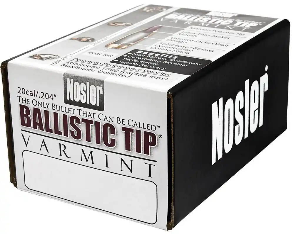 Nosler Ballistic Tip Varmint Bullet .20 Cal. 40 Gr. .204 Spitzer