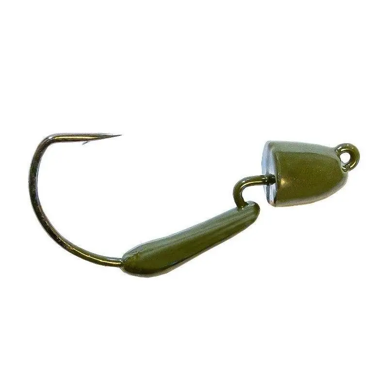 Z-Man Finesse Bulletz Weedless Jig Heads - 1/6 oz. Green Pumpkin