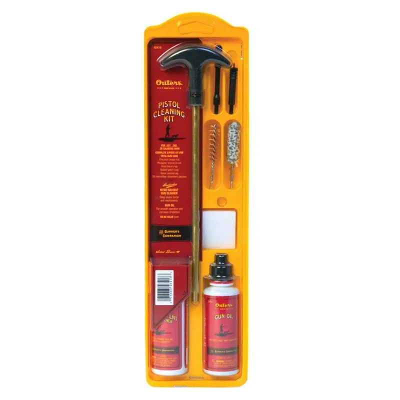 Outers Pistol Cleaning Kits .40 thru .45 Caliber 10mm Clampack